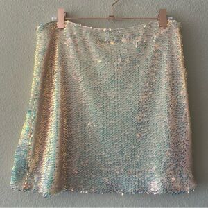NWT Endless Rose Iridescent Sequin Mini Skirt Medium